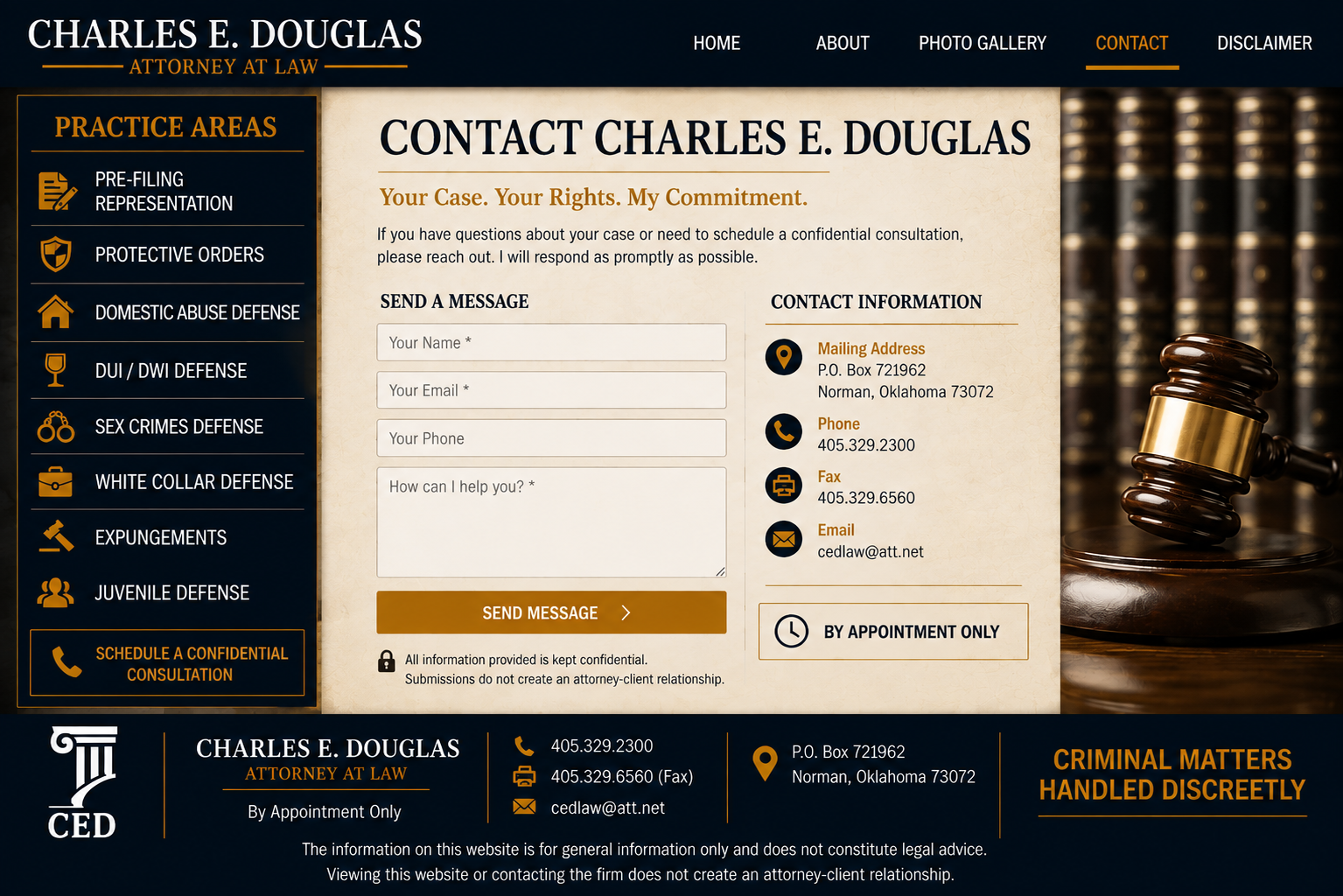 Approved Contact page design