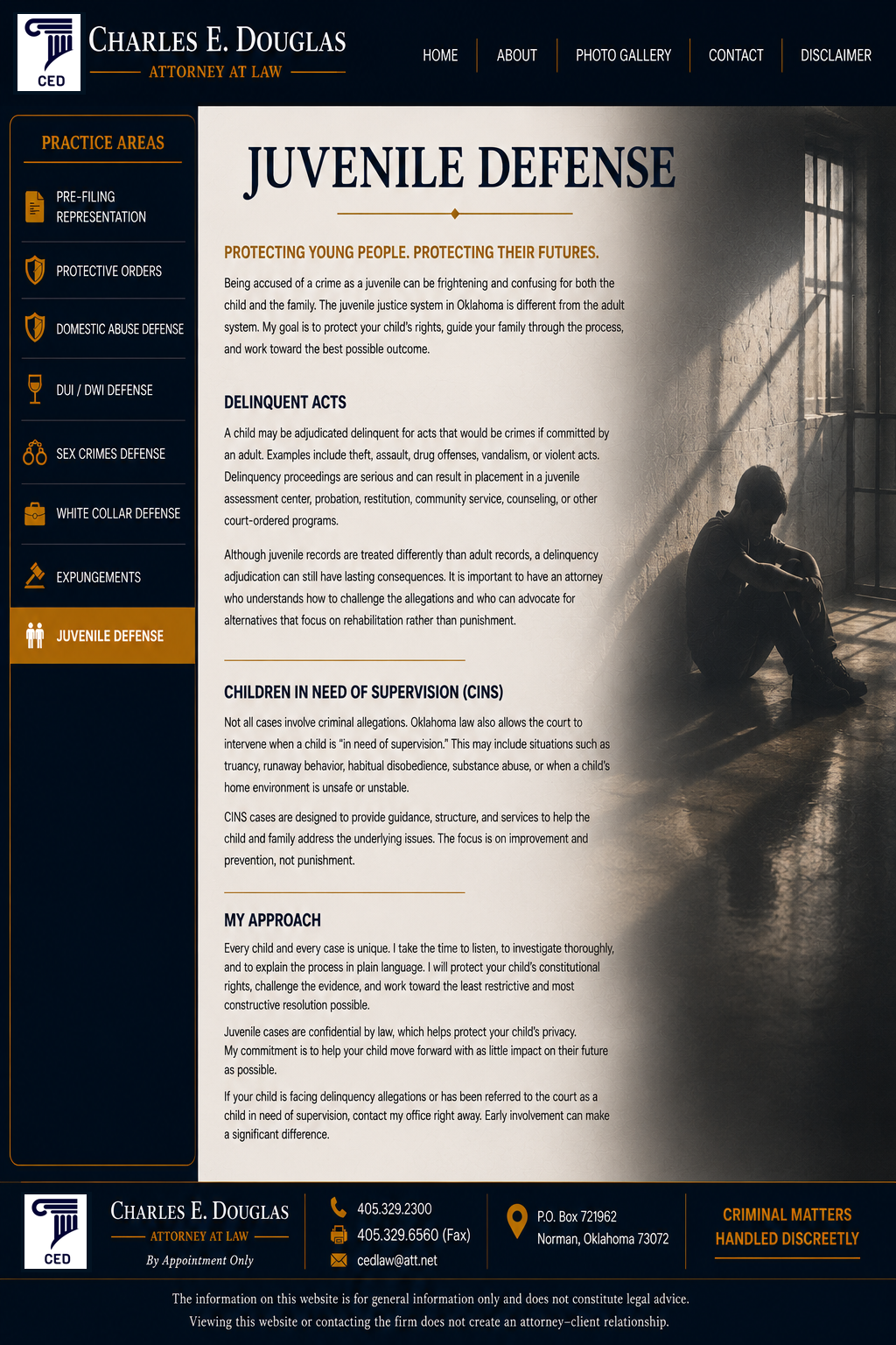 Approved Juvenile Defense page